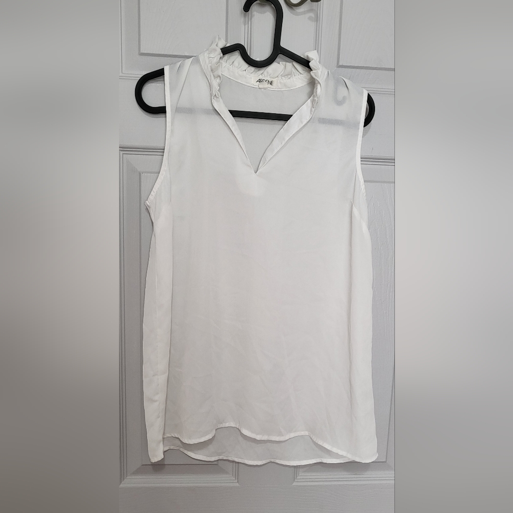 White see through blouse